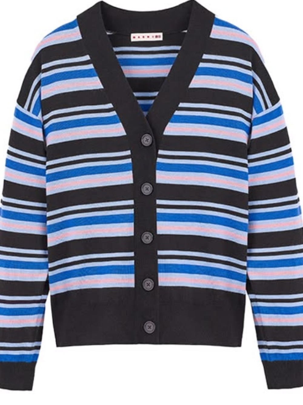 MARNI x UNIQLO Striped Oversized Cardigan Featuring a Merino Wool Blend